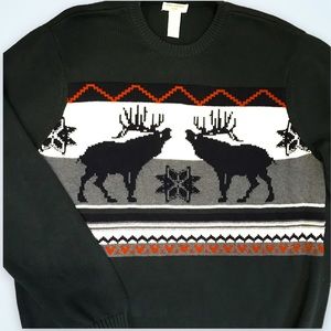 Vintage DOCKERS “Pine Grove” Elk Winter Sweater - XL